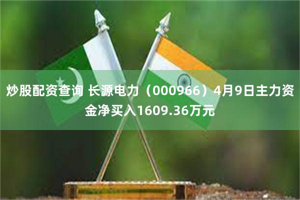 炒股配资查询 长源电力（000966）4月9日主力资金净买入1609.36万元