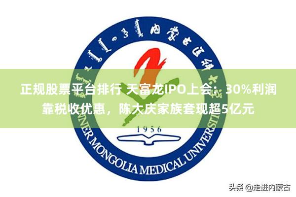 正规股票平台排行 天富龙IPO上会：30%利润靠税收优惠，陈大庆家族套现超5亿元