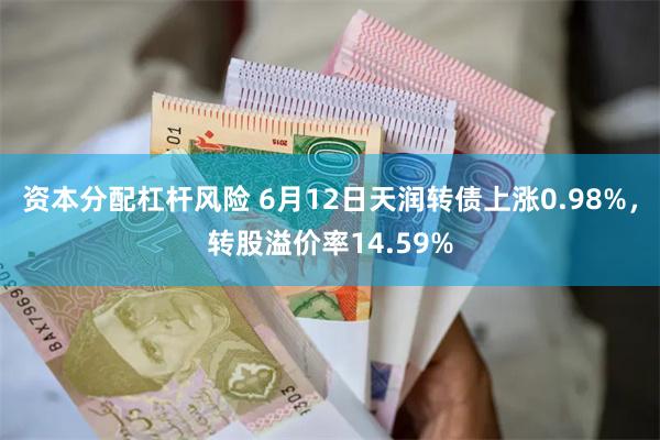 资本分配杠杆风险 6月12日天润转债上涨0.98%，转股溢价率14.59%