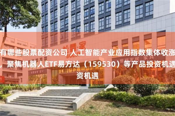 有哪些股票配资公司 人工智能产业应用指数集体收涨，聚焦机器人ETF易方达（159530）等产品投资机遇