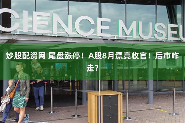 炒股配资网 尾盘涨停！A股8月漂亮收官！后市咋走？